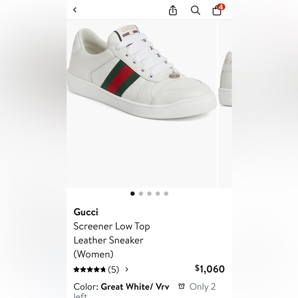Gucci White and Black Women's Sneakers